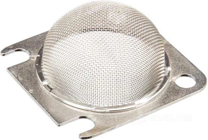 Ansaugtrichter »Rat Scoop« von Competition Distributing; für Linkert M-Serie Vergaser mit 4 Schrauben-Flansch; Aluminiumguss, Guss-Finish; mit Sieb; USA; Bruttogewicht: 233 g