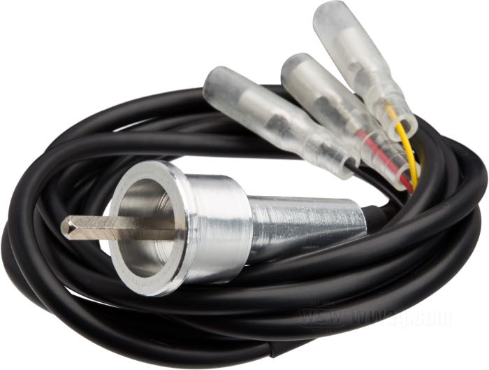 Geschwindigkeitssensor von Daytona; für Tachoantrieb / Getriebegehäuse; passend für 4-Gang Big Twins ; 12 V; mit 120 cm Kabel; Bruttogewicht: 50 g