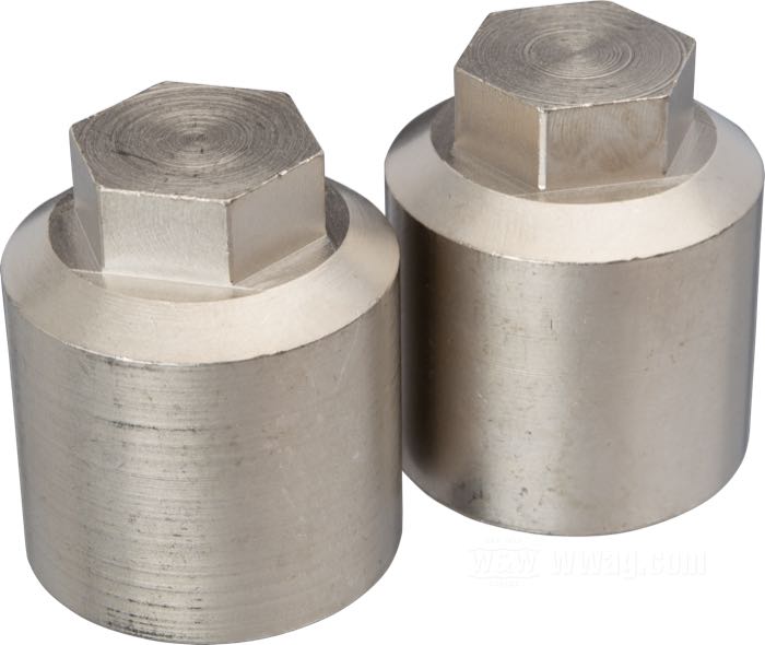 Cappucci di Competition Distributing; per Forcella ammortizzata; atto per modelli IOE 1915-1929; acciaio, nichelato opaco; filettatura: 1”-20; rimpiazza OEM HD 2569-15; U.S.A.; peso lordo: 89 g