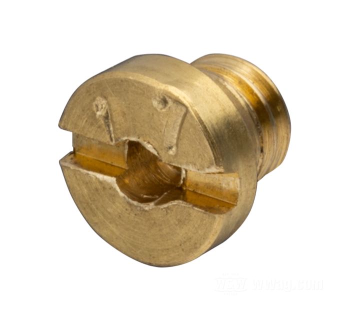 Chiclé fijo »#17« de Into The Wilderness; apropiado para F/FL 1950-1951; M45A, M74; bronce, taladro .076”; reemplaza OEM HD 27317-50; peso bruto: 1 g