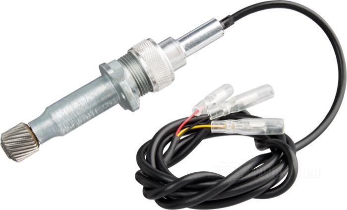 Geschwindigkeitssensor von Daytona; für Tachoantrieb / Getriebegehäuse; passend für 4-Gang Big Twins ; 12 V; mit 120 cm Kabel; Bruttogewicht: 50 g