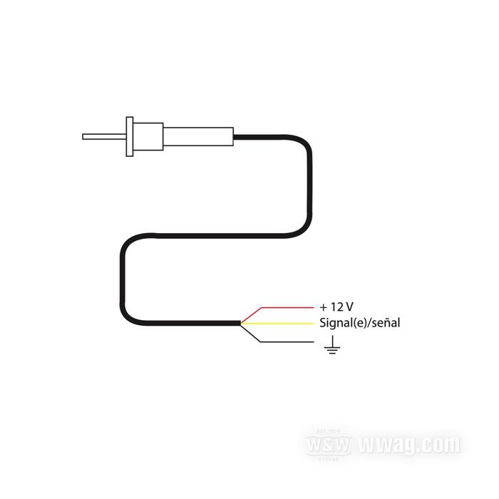 Geschwindigkeitssensor von Daytona; für Tachoantrieb / Getriebegehäuse; passend für 4-Gang Big Twins ; 12 V; mit 120 cm Kabel; Bruttogewicht: 50 g