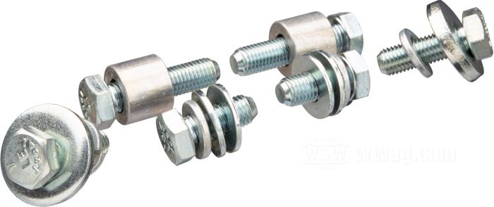 Kit viti di Colony; per Staffa faretto; atto per modelli 1979-1984; per forcelle Hydra/Electra Glide; acciaio, zincato; rimpiazza OEM HD 3960W, 4014W, 3974HW, 6702, 6336B e 58102-49; U.S.A.; peso lordo: 156 g