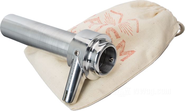 Gasgriff »Quarter Turn« von Prism Supply Co.; für Einzel-Gaszug; Billet-Aluminium; für Lenker-Ø: 1 ”; Maximaler Hub: 27 mm; Länge innen: 145 mm; Bruttogewicht: 178 g