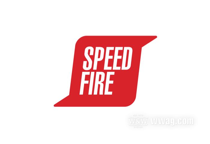 Autocollant »SpeedFire« de SpeedFire; vinyle, rouge / blanc; largeur x hauteur: 90 x 61 mm; poids brut: 2 g