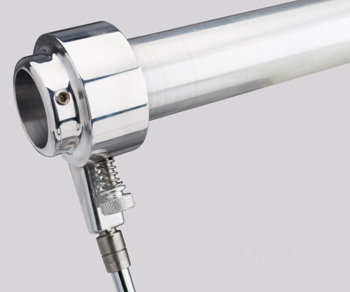 Gasgriff »Quarter Turn« von Prism Supply Co.; für Einzel-Gaszug; Billet-Aluminium; für Lenker-Ø: 1 ”; Maximaler Hub: 27 mm; Länge innen: 145 mm; Bruttogewicht: 178 g