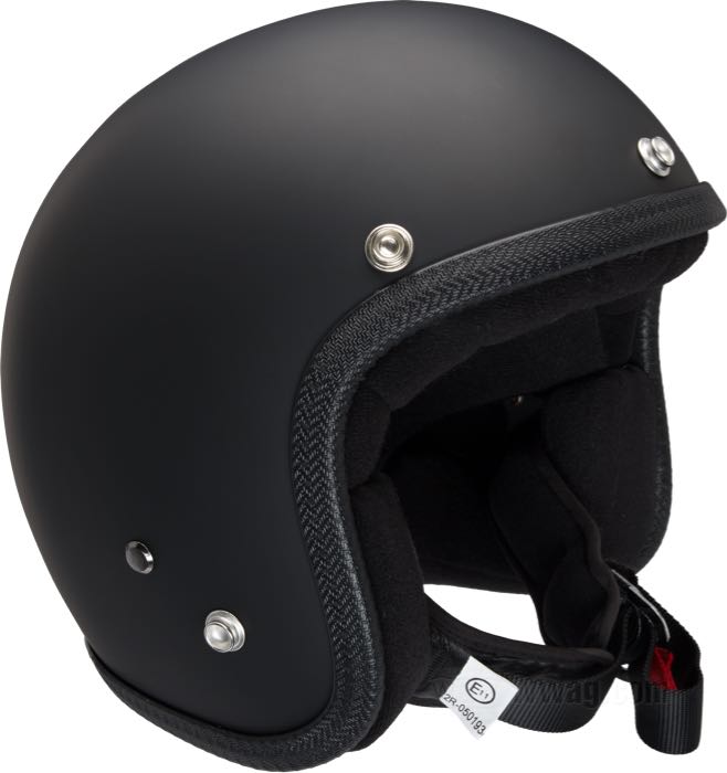 Jethelm »Basic« von 70s; Fiberglas, mattschwarz; Nettogewicht: 911 g; Größe: S1 - 54-55.5 cm; mit ECE R22-05 Prüfzeichen; Italien; Bruttogewicht: 1.2 kg