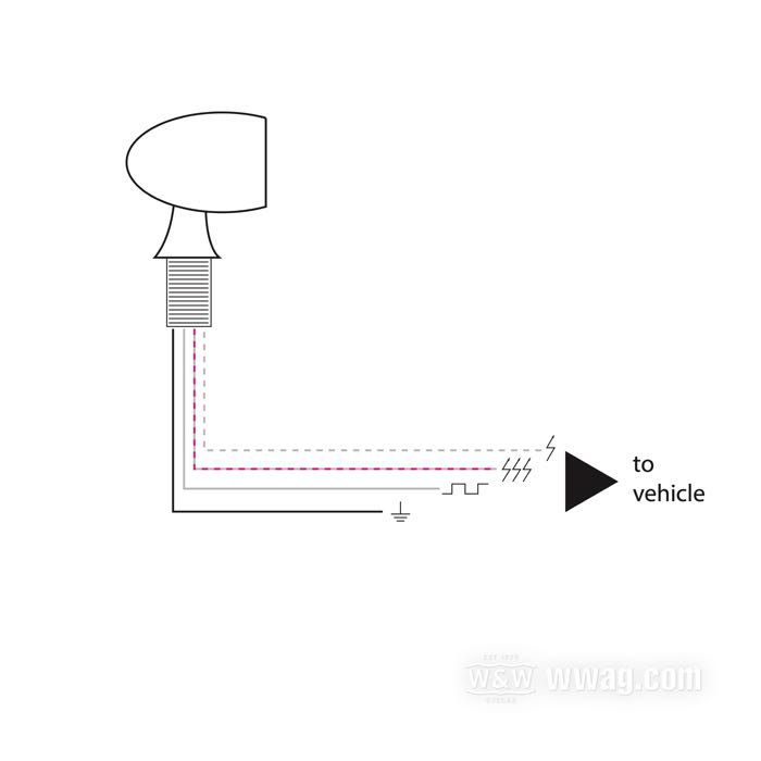 Turn signals »Atto DF« by Kellermann; billet aluminum, black; depth: 14 mm; Ø 10 mm; bulb type: LED; thread: M5 x 0.5; 12 V; position: rear; E13 approved; Germany; gross weight: 32 g