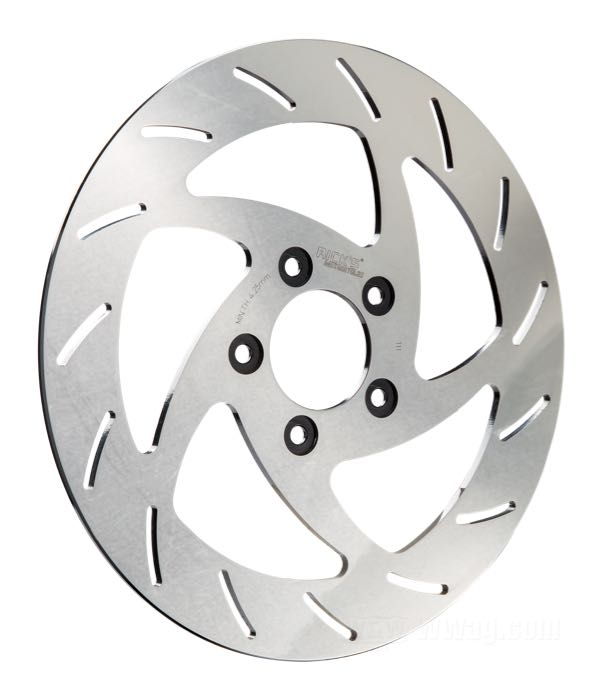 Disque de frein »Bob« de Rick’s; adaptable à roues 2000→; droit; acier inox, poli; Ø 11.5”; trous de montage: 5/16” avec chambrage; Ø intér.: 56 mm; certifié; poids brut: 1.7 kg