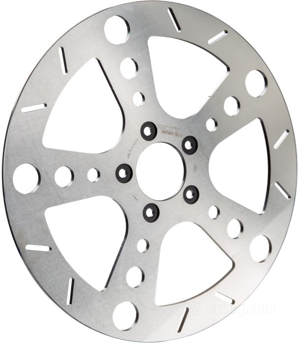 Disque de frein »Rodder« de Rick’s; adaptable à roues 2000→; acier inox, poli; Ø 13”; trous de montage: 5/16” avec chambrage; Ø intér.: 56 mm; certifié; poids brut: 2.1 kg