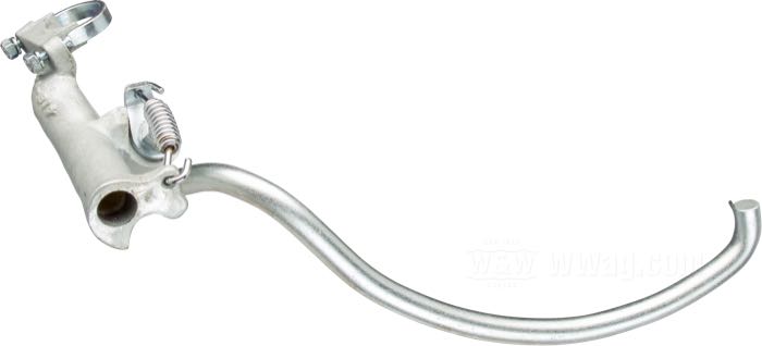Seitenständer von The Cyclery; passend für V Modelle 1930-1936; Gusseisen, CAD (ZnNi Verfahren), Originallänge; Länge gemäß Zeichnung: 37 cm; mit Montageteilen; ersetzt OEM HD 13201-30, 13200-30, 13202-30, 1723-30 und 0109; Bruttogewicht: 1.78 kg