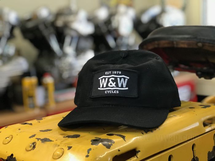 Patch by W&W Cycles; for Roadkill velcro caps; nylon / cotton, black / white; width x height: 86 x 46 mm; gross weight: 4 g