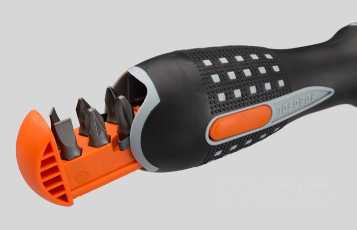 Destornillador »LED« de Bahco; acero inoxidable / goma / acero; largo: 250 mm; peso neto: 217 g; unión: 1/4”; Taiwán; peso bruto: 242 g