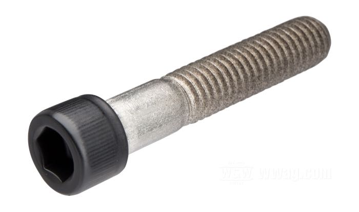 Schraube; Edelstahl, mattschwarz, kunststoffbeschichtet; Innensechskant; Gewinde: 3/8”-16; Länge: 2 ” (51 mm); Schlüsselgröße: 5/16 ”; Bruttogewicht: 32 g
