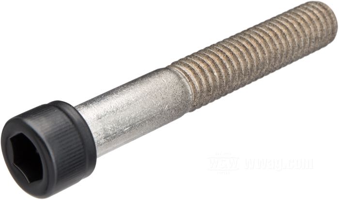 Vite; acciaio inox, nero opaco, rivestito a polvere; a brugola; filettatura: 3/8”-16; lunghezza: 2-1/2 ” (64 mm); chiave: 5/16 ”; peso lordo: 39 g