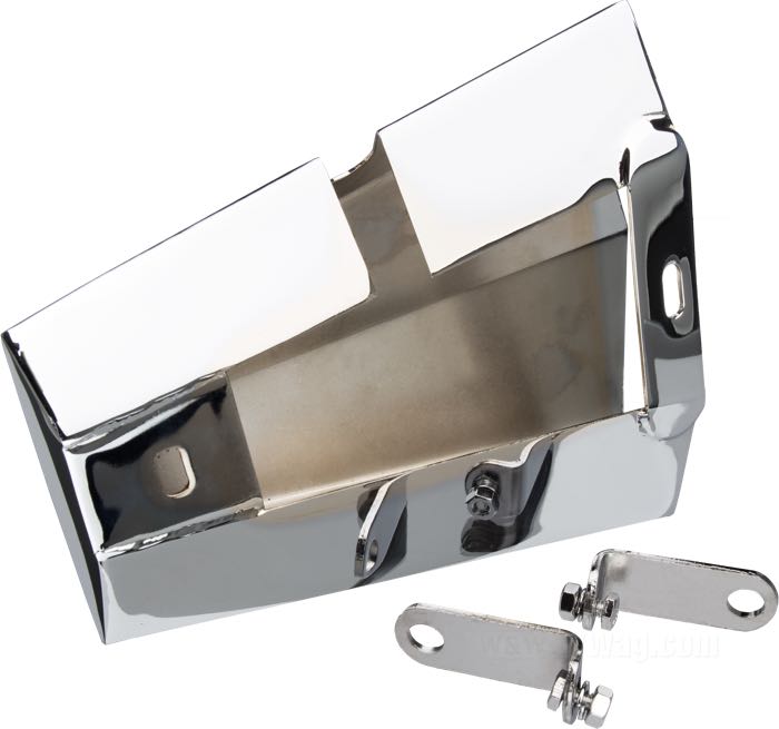 Tromboncino; atto per Shovelhead 1966-1984; acciaio, cromato; con supporti; peso lordo: 900 g