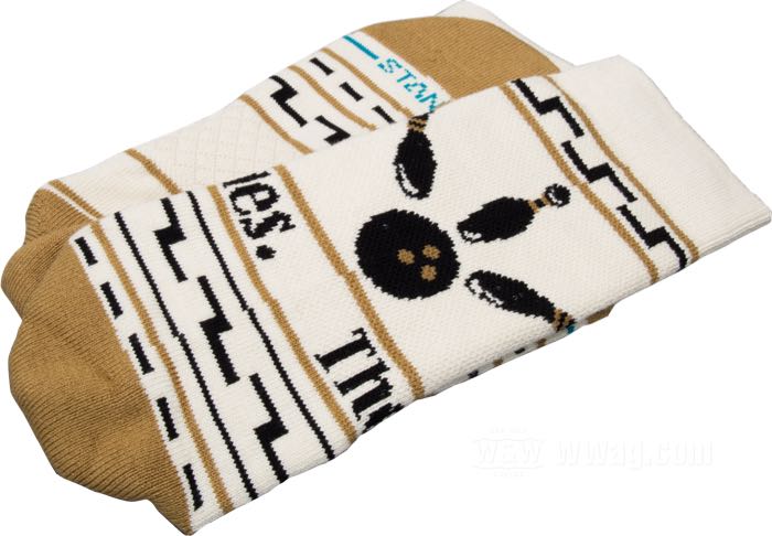 Chaussettes »The Dude« de Stance; coton / polyester / élastane / nylon, beige / noir; taille: M; hommes; pointure: EU 38-42 → US 6-8.5; poids brut: 95 g