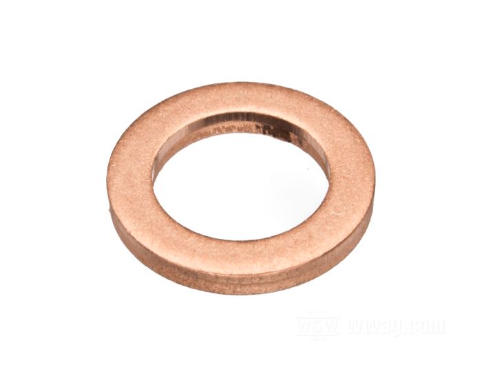 Dichtscheibe; für Gabeldämpferschraube Showa; Kupfer; ID x AD: 8.4 x 12.7 mm, 1.6 mm stark; ersetzt OEM HD 45406-75A; Bruttogewicht: 1 g