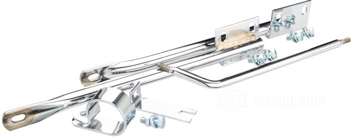 Collecteurs d’échappement 2 en 2 »Independent Crossover« de Paughco; adaptable à Softail 1995-1999; acier, chromé; diam. collecteurs: 1-3/4”; USA; poids brut: 4.62 kg