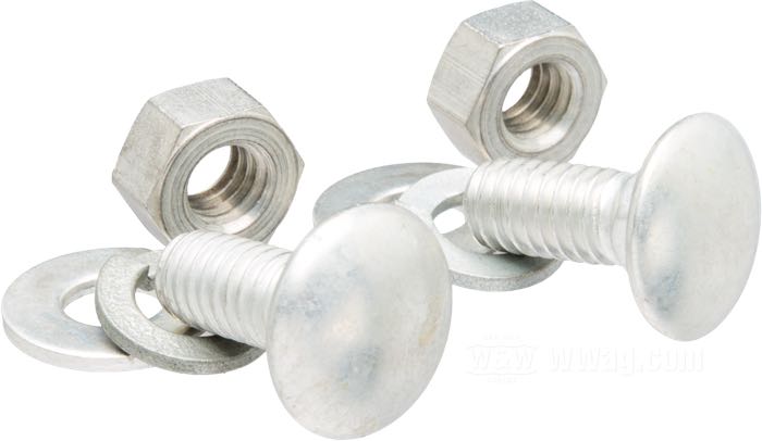 Bolt kit by Colony; for rear fender hinged end; fits all rigid frame Twins 1941-1957; steel, CAD (ZnNi process); thread: 5/16”-18; replaces OEM HD 5425; USA; gross weight: 50 g