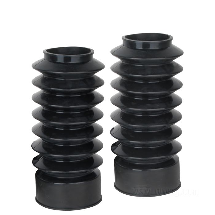 Soffietto; per forcelle con steli di 49 mm; atto per Dyna 2006→; gomma, nero brillante ; lunghezza: 165 mm; peso lordo: 280 g