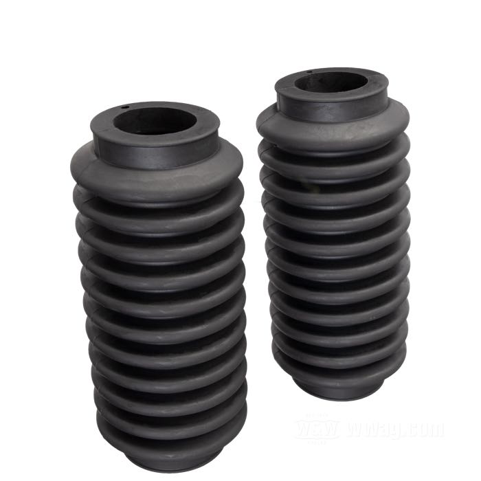 Soffietto; per forcelle con steli di 41 mm; atto per FL(H) 1949-1984, FXWG 1980-1986, modelli Touring 5 marce, Softail 1984-2017, FXDWG 1993-2005; gomma, nero opaco; lunghezza: 185 mm; peso lordo: 495 g