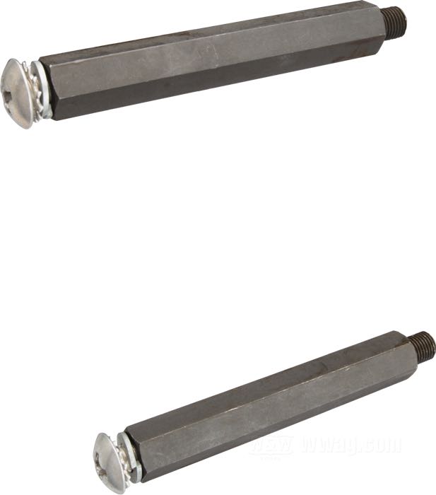 Jeu de goujons filetés de Colony; pour bobine et cache; adaptable à modèles K et Sportster 1955-1966; acier, parkerisé / CAD (procédé ZnNi); filetage: 5/16”-24; avec vis et rondelles frein; remplace OEM HD 64611-55 et 64612-55; USA; poids brut: 294 g