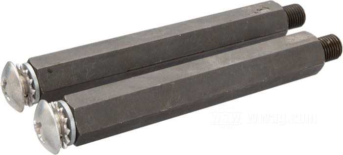 Jeu de goujons filetés de Colony; pour bobine et cache; adaptable à modèles K et Sportster 1955-1966; acier, parkerisé / CAD (procédé ZnNi); filetage: 5/16”-24; avec vis et rondelles frein; remplace OEM HD 64611-55 et 64612-55; USA; poids brut: 294 g