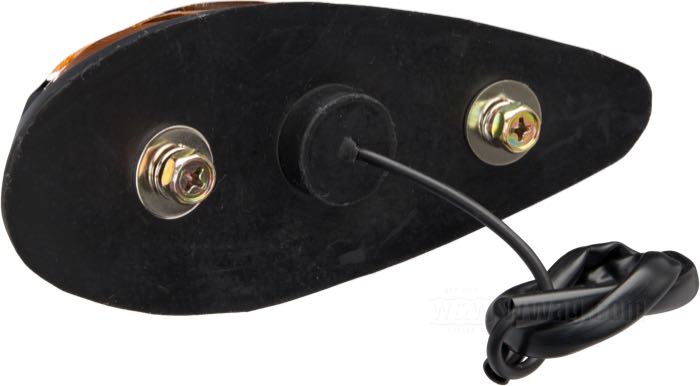 Luz de guardabarros »Hydra Glide«; acero / vidrio acrílico, naranja, cromado; tipo de bombilla: G15; 12 V; casquillo: BA9s; con bombilla 12 V; reemplaza OEM HD 68450-49T; peso bruto: 220 g