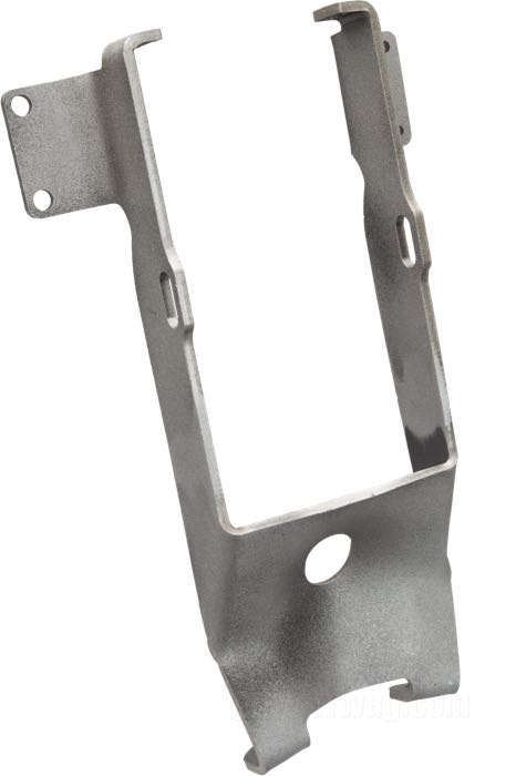 Halterung von Samwel Supplies; für Scheinwerfer / Hupe / Verteilerplatine; passend für WLA 1943, WLC 1942-1943; Stahl, blank; ersetzt OEM HD 4966-42M; Bruttogewicht: 1.06 kg