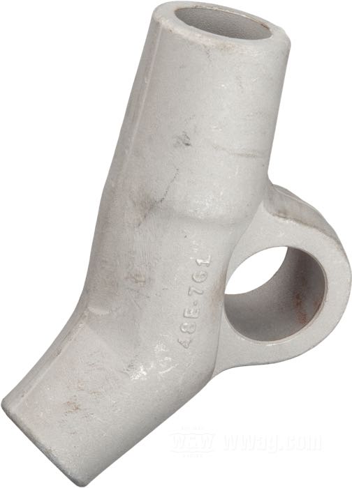 Halterung von VG Classic Frames & Parts; für Seitenwagenbefestigung; passend für Panhead 1948 - early 1954; Wishbone rechts; Stahlguss, blank; Bruttogewicht: 651 g