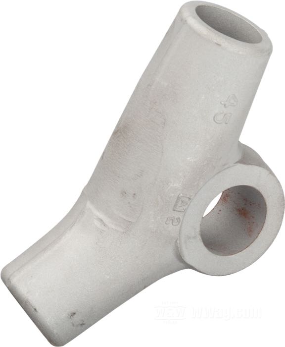 Halterung von VG Classic Frames & Parts; für Seitenwagenbefestigung; passend für Big Twin 1937-1947, Panhead 1954-1957; Straightleg links; Stahlguss, blank; Bruttogewicht: 647 g