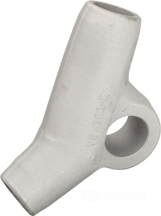 Halterung von VG Classic Frames & Parts; für Seitenwagenbefestigung; passend für Big Twin 1937-1947, Panhead 1954-1957; Straightleg rechts; Stahlguss, blank; Bruttogewicht: 689 g