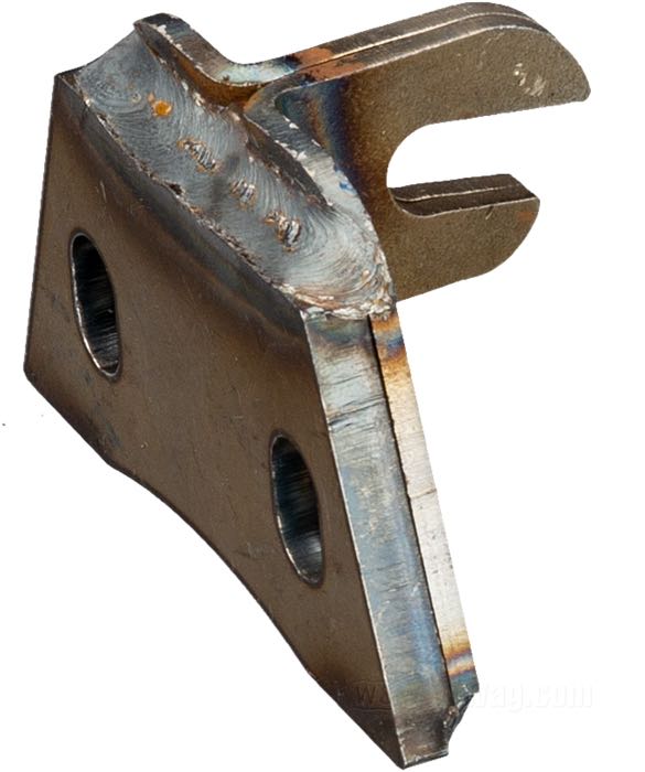 Halterung von VG Classic Frames & Parts; für Benzintank; passend für Panhead 1948 - early 1954; Wishbone vorne; Stahlblech, blank; Bruttogewicht: 208 g