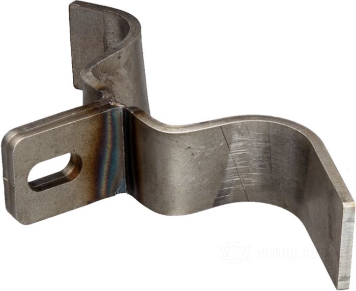 Halterung von VG Classic Frames & Parts; für Benzintank; passend für Knucklehead/Big Twin Flathead 1936-1947; vorne; Stahlblech, blank; Bruttogewicht: 129 g