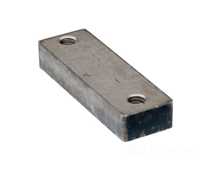 Montageblock von VG Classic Frames & Parts; für Hupe; passend für Panhead early 1949-1951; Stahl, blank; Gewinde: #10-24; Bruttogewicht: 44 g