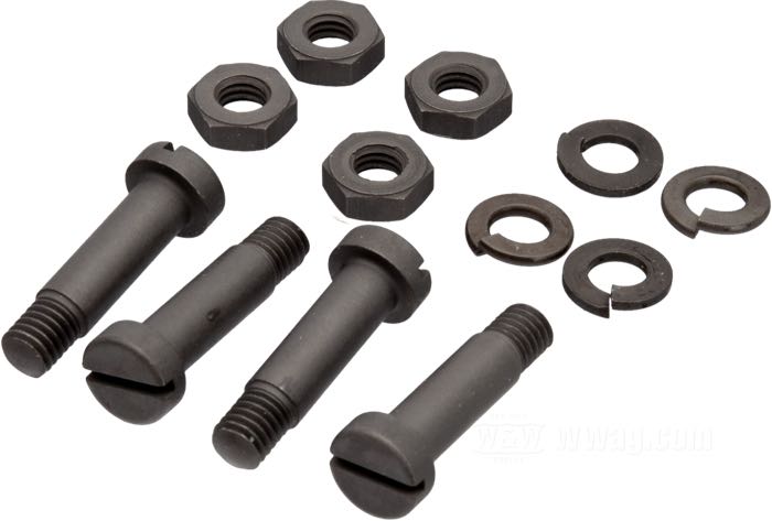 Kit bulloni di fissaggio di Colony; per Pedane; atto per tutti modelli 1914-1940; acciaio, parkerizzato, testa tonda con intaglio; filettatura: 1/4”-24; rimpiazza OEM HD 2954-14; U.S.A.; peso lordo: 63 g