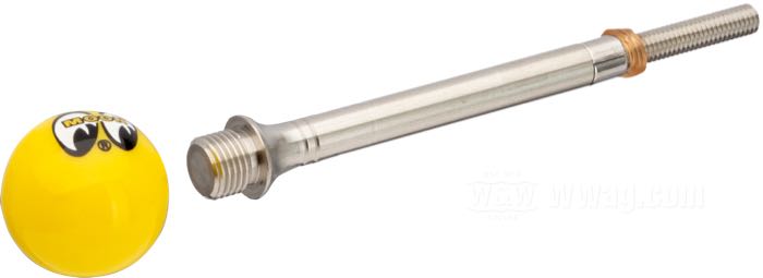 Tornillo de ajuste ralentí de Mooneyes; acero inoxidable; largo: 92 mm; para carburadores CV; rosca: M4 x 0.7; largo de la rosca: 21 mm; peso bruto: 27 g