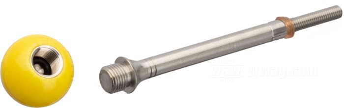 Tornillo de ajuste ralentí de Mooneyes; acero inoxidable; largo: 92 mm; para carburadores CV; rosca: M4 x 0.7; largo de la rosca: 21 mm; peso bruto: 27 g