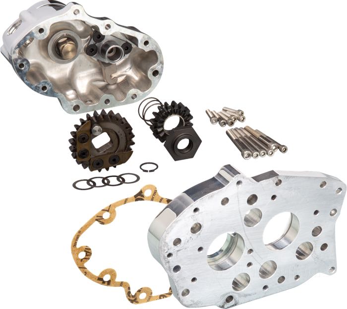 Kickerkit von Cannonball; passend für 5 Gang Evolution Big Twin 1985-1999; Billet-Aluminium / Stahl, poliert, Breite über alles, eingebaut: 143 mm; Deutschland; Bruttogewicht: 5 kg