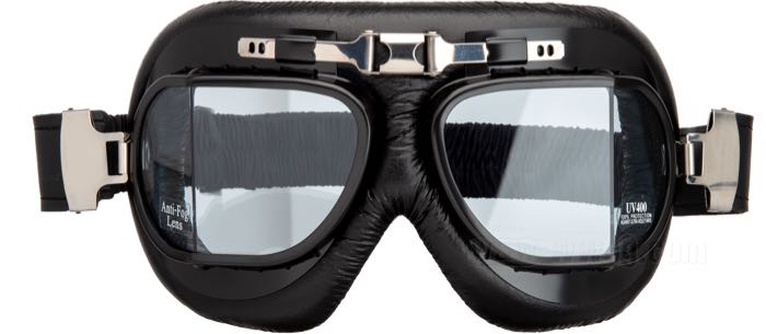 Schutzbrille »Red Baron«; Schaumgummi / Leder, schwarz; Material der Gläser: Mineralglas; Farbe/Typ der Gläser: klar; kann nicht über Korrekturbrillen und Sonnenbrillen getragen werden; Bruttogewicht: 150 g