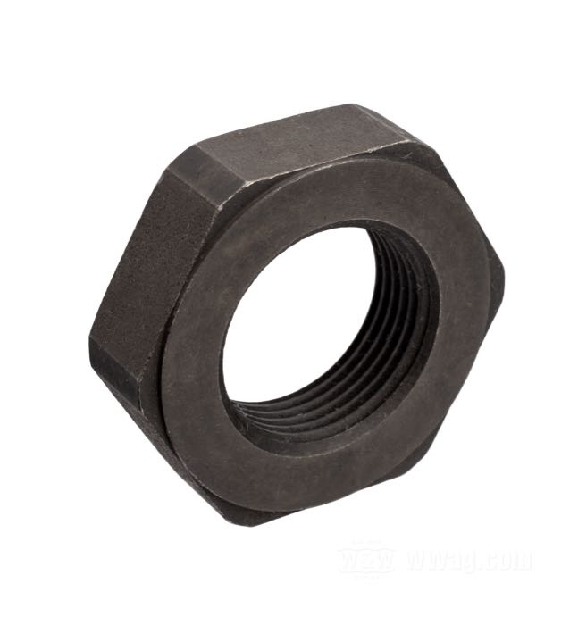 Écrou; pour Queue vilebrequin côté distribution; adaptable à Big Twin 1981-1988; acier, parkerisé; clé: 1-3/16 ”; filetage: 3/4”-20; remplace OEM HD 24016-80; poids brut: 40 g