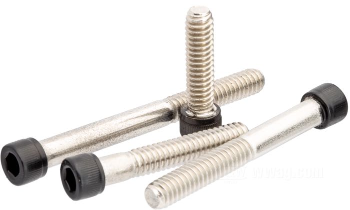 Vite; acciaio inox, nero opaco, rivestito a polvere; a brugola; filettatura: 1/4”-20; lunghezza: 1 ” (25 mm); chiave: 3/16 ”; peso lordo: 7 g
