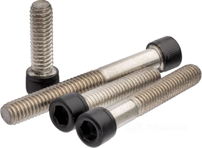 Vite; acciaio inox, nero opaco, rivestito a polvere; a brugola; filettatura: 5/16”-18; lunghezza: 1 ” (25 mm); chiave: 1/4 ”; peso lordo: 12 g