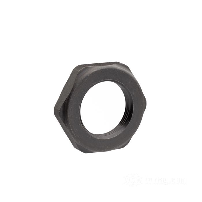 Écrou de S&S; pour Maneton; adaptable à Big Twin 1981-1999; acier, parkerisé, profil haut; clé: 1-1/2 ”; filetage: 1”-20; remplace OEM HD 23969-80 et 23969-83; poids brut: 50 g
