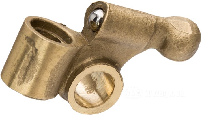 Lever by Samwel Supplies; for Low speed needle; fits models 1933-1965; bronze, bare; for Linkert M-series carburetors; replaces OEM HD 1292-27, and 27395-27; gross weight: 13 g