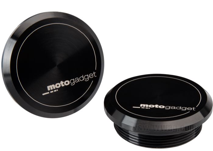 Tappi; per m.grip; alluminio billet, anodizzato nero; peso lordo: 61 g