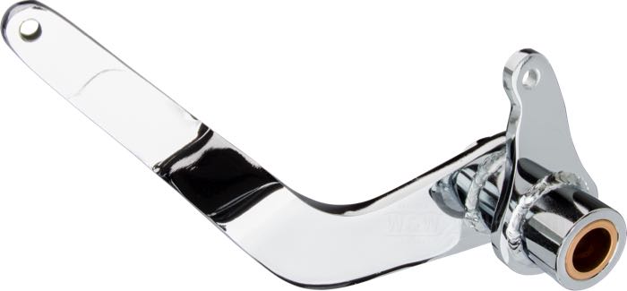 Brake pedal; for Forward Controls for Big Twin; fits 4-speed Big Twin →1984, Softail 1986-1999; steel, chrome-plated; gross weight: 891 g