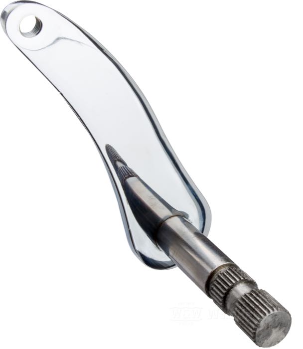 Shifter lever; for Forward Controls for Big Twin; fits 4-speed Big Twin →1984, Softail 1986-1999; steel, chrome-plated; with axle; gross weight: 258 g
