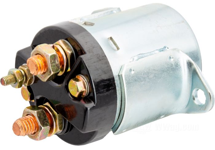Solenoide de Accel; apropiado para modelos FXR y FLT 1980-1988; acero / plástico, cincado; reemplaza OEM HD 31489-79TB; peso bruto: 850 g